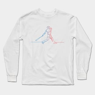 Line Art – Baseball Batter Long Sleeve T-Shirt